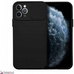 Švelnus guminis dėklas su kameros apsauga - juodas (Apple Iphone 12 Pro)